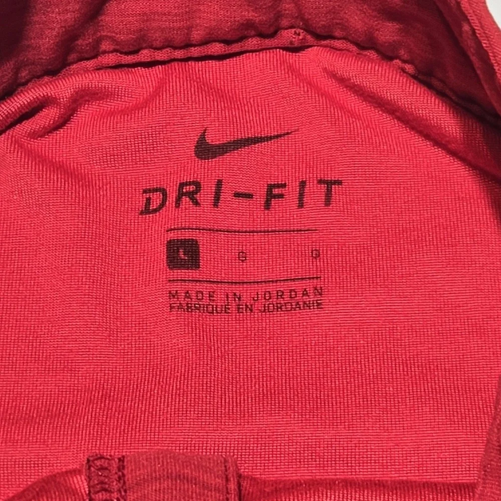 Nike Dri-FIT 1/4 Zip Pullover Mens Large Red Long Sleeve Athletic Running Top